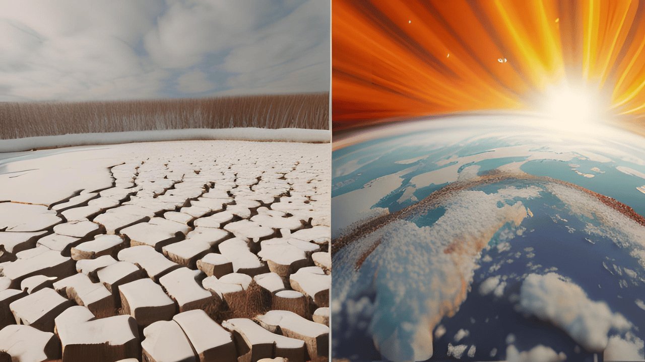 Grafik, die die Auswirkungen von Klimaveränderungen und Lösungsansätze zeigt.