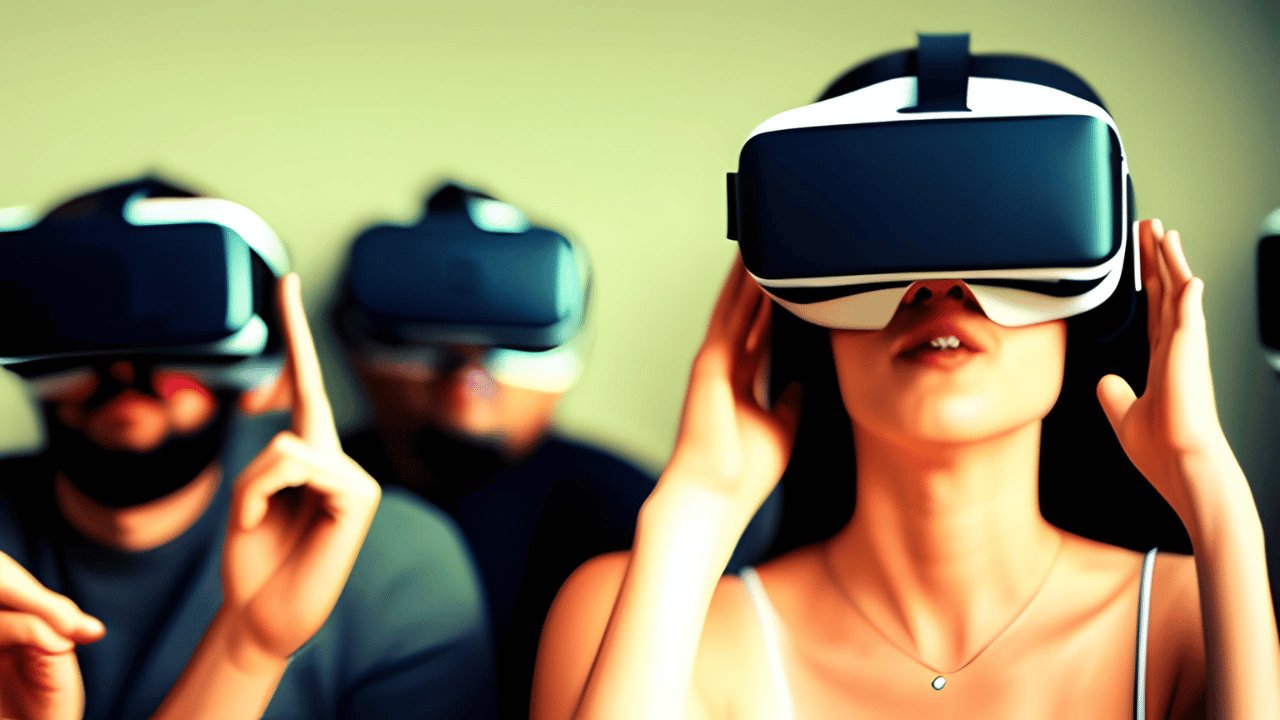 Grafik, die den Übergang von virtueller Realität zu Künstlicher Intelligenz zeigt.