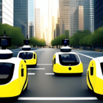 Grafik, die die Zukunft der Mobilität durch selbstfahrende Taxis darstellt.