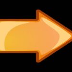 Internet: Von ARPANET bis globaler Vernetzung Orangener Pfeil auf schwarzem Hintergrund, der nach rechts zeigt und Fortschritt symbolisiert.